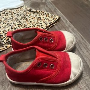 Red sneakers